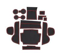 Puerta Ranura Alfombrilla para Volkswagen Sharan, Antideslizante Goma Consola Central Posavasos Decoración de Interiores,Red