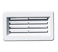 Puerta rejilla de ventilación de puerta, blanco, de 110 x 55 mm, alta calidad de plástico ASA, para la renovación del baño o la cocina