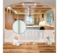 Puerta retráctil de 100 Pulgadas para bebés con Parte Inferior Reforzada para Puertas, Puerta retráctil Extra Ancha para Mascotas para Perros, Puertas de bebé extralargas para Interiores, Puerta