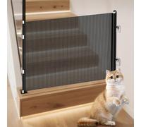 Puerta retráctil para gatos para evitar la salida accidental a través de puertas, integración funcional con arquitecturas domésticas comunes (40 x 125 cm)