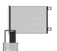 Puerta Retráctil para Mascotas Sin Taladro, Barrera de Seguridad Extensible de Malla para Perros Gatos y Bebés, Antivuelco para Escaleras Puertas Pasillos Terraza Jardín Piscina Hogar