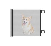 Puerta retráctil para perros, barrera de seguridad para mascotas, 43.31 x 31.5 pulgadas, red de división de puerta de escalera sin taladro, diseño a prueba de niños, puerta de mascotas para cocina