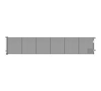 Puerta retráctil para perros reforzada de 381 cm de ancho con puerta para gatos, puerta extra grande para gatos con barras de soporte para evitar gatear debajo y rayar la puerta para mascotas