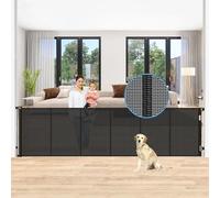 Puerta retráctil Reforzada de 150 Pulgadas, Puerta Extra Ancha para Perros con Varillas de Apoyo, Puerta Extra Larga para bebés para Puertas de 12 pies, Puerta Extra Grande para Mascotas para