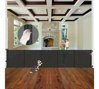 Puerta retráctil Reforzada de 155 Pulgadas para bebés Extra Ancha con Varillas de Apoyo, Evita Que se Arrastre Debajo, Puertas retráctiles de 13 pies para bebés o Mascotas, Puerta retráctil de Malla