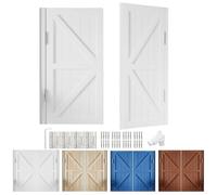Puerta Saloon, Puertas de Vaivén para Café con Bisagras, Puerta de Interior de Madera Maciza con Cierre Automático para Restaurante, Bar, Cocina 102 112 122 127 142 cm(White,89cmx99cm)