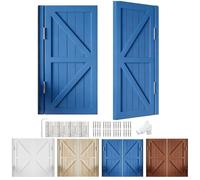 Puerta Saloon, Puertas de Vaivén para Café con Bisagras, Puerta de Interior de Madera Maciza con Cierre Automático para Restaurante, Bar, Cocina 102 112 122 127 142 cm(Blue,137cmx99cm)