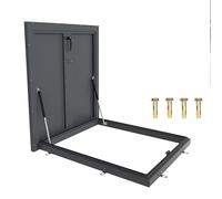 Puerta Securi de acero galvanizado con mango y junta de goma, 90 x 90 cm, aleación de aluminio, perfecta para ventilación de loft y exportación de almacén