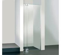 Puerta sin marco HSK Kienle con bisagra y panel fijo para nicho K.04, hasta 1000x2000mm, con bisagra a la izquierda, K.04-L-41-50edelglas, Cabinas de ducha: Aspecto cromado: ESG transparente con crist