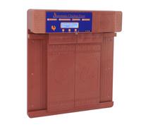 Puerta Solar para Gallinero, Puerta Manual para Pollos con Indicador de Batería Baja, Doble Apertura, Control Remoto para Granja (Bronce)