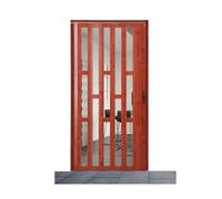 Puerta Tipo Acordeón Con Cortina Plisada Invisible Para Interiores Y Exteriores. Puerta Corrediza Tipo Granero Con Rieles. Marco De Aluminio(WxH 39x80in (99x203cm))