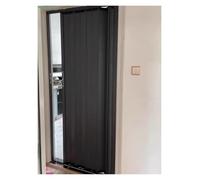 puerta tipo acordeón opaca, Tamaños múltiples grises blancos del tabique interior de la puerta corredera acordeón aluminio(Gray,WxH 40x80in/101x203cm)