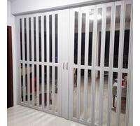 Puerta Tipo acordeón Plegable de 2 m de Alto, Color Blanco, para Interiores, con Tiradores para baño, Cocina, Dormitorio, Armario y Espacios pequeños