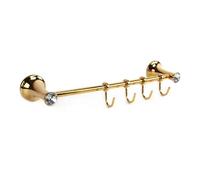 Puerta Toallas 4 Ganchos Soporte Muebles de Baño Casa Cocina Dorado Oro DGO-098