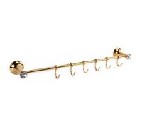 Puerta Toallas 6 Ganchos Soporte Muebles de Baño Casa Cocina Dorado Oro DGO-100