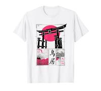 Puerta Torii Japonesa en Harajuku Retro Vaporwave 80's 90's Camiseta