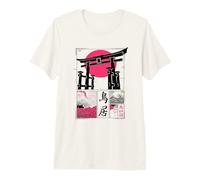 Puerta Torii Japonesa en Harajuku Retro Vaporwave 80's 90's Camiseta Premium