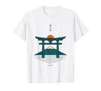 Puerta Torii Japonesa en Harajuku Retro Vaporwave Cyberpunk Camiseta