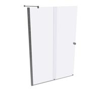 Puerta trasera corredera HÜPPE Xtensa pure 2 piezas (1/2), anchura:140cm, galce izquierdo, XT1307069321, Cabinas de ducha: Color de perfil plata cristal de alto brillo ESG clear