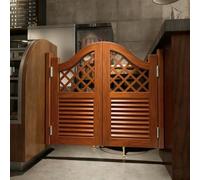 Puerta Vaiven con bisagras, Puertas Batientes para Cafe, Puerta de Batientes de Salón Madera Maciza, Puertas Batiente para cocina, cafetería, bar, restaurante(Marrón,78 * 90cm)