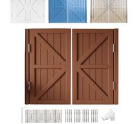 Puerta Vaiven Puertas Batientes, Puertas Batientes De Café, Puertas Batientes De Madera Maciza, 2 Paneles De Madera, Puerta Mayordomo Salón Cierre Automático(Marrón,W:99 x H:90cm)