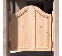 Puertas Abatible de Madera Interior, Puerta Batiente de Café Retro Sin Pintar, Puertas Vaiven Puerta Oscilante de Media Cintura con Bisagras y Herrajes para Salón Bar Cocina(D,W 47.2xH 35.4 IN)