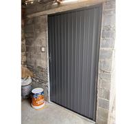 Puertas abatibles Puerta plegable de aluminio para exteriores, separador de ambientes plegable para cocina, dormitorio o ático, separador de ambientes con accesorios(66x90in(167x229cm))