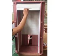 Puertas abatibles Roll Up Puertas de gabinete personalizables con manija, Fácil de instalar pequeña puerta de tambor con marco, para cocina/dormitorio/oficina(35x22in/89x56cm)