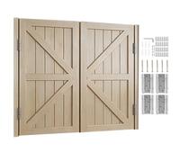 Puertas Batientes 2 Hojas Puerta Abatible De Madera Cierre Automático para Interiores Entrada Cocina Salón Oficina W70-160cm Personalizable(Natural,137x100 cm (WxH))