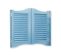Puertas Batientes De Café Puerta Vaiven De Madera W70-150cm Cierre Automático Puerta De Partición Salón Abatible Bidireccional Para Cocina Pasillo Bar Tabique(Azul,W94*H90cm)