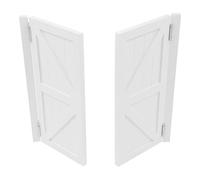 Puertas batientes de madera 90 x 90 x 3,5 cm, puertas batientes de media | Mampara de pasillo de madera de pino con doble puerta de 180°, cierre automático, puerta divisoria para salón, bar