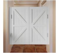 Puertas Batientes de madera de pino, Puerta batiente de Restaurante, puerta Interiores, 3.5cm Espesor, Cierre Automático, para Salón, Cocina, Bar(White,W40"XH36"/101cmX90cm)