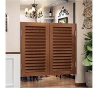 Puertas batientes de madera maciza for cafetería: elegante puerta doble interior for cocina, bar, restaurante y sala de estar.(Brown,75x90cm)
