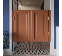 Puertas batientes de madera maciza for cafetería: mampara doble retro con bisagras de acero inoxidable for cocina y bar.(Brown,75x90cm)
