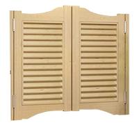 Puertas Batientes De Madera Maciza For Cafetería, Puerta Batiente De Salón Prefabricada De Pino con Bisagras De Resorte De Doble Acción For Decoración De Cocina, Bar Y Entrada.(100x90cm(WxH))