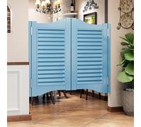 Puertas batientes de madera maciza para café, 110 x 100 cm, diseño de rejilla para cocinas e interiores, función de apagado automático, divisiones de entrada de media cintura para una decoración