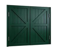 Puertas Batientes de Madera Maciza para Cocina, Puerta Vaiven con Bisagras de Cierre Automático para un fácil Acceso, Puerta Abatible para Cocina Bar(Dark Green,99x100 cm (WxH))