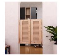 Puertas Batientes de Madera Maciza，puerta abatible madera，puerta de salón con lamas for interiores y bisagras de acero inoxidable，para cocina, bar, entrada de pub(B,W100xH80cm(39.37x31.49in))