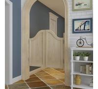 Puertas Batientes De Salón Madera Maciza For Interiores, Bisagras Acero Inoxidable, Puerta Media Cintura con Cierre Automático, Bar, Cocina, Restaurante, Partición Entrada(No Paint,105x90cm(WxH))