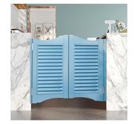 Puertas Batientes De Salón Puerta Abatible De Madera Maciza Para Interiores Pasillo Tabique Puertas De Media Cintura De Café Puerta Vaiven De Cierre Automático(Azul,W84*H90cm)