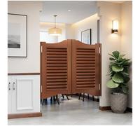 Puertas Batientes de Salón, W 76-132cm Puerta Vaiven De Tabique De Mostrador, 3.5cm Espesor, Cierre Automático, de Café, Cocina Bar, Puerta Vaiven, Cierre Automático(Brown,W48"XH36"/121cmX90cm)