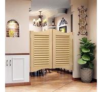 Puertas batientes dobles modernas, puertas interiores prefabricadas de madera maciza para cafetería, puerta batiente automática de altura media para bares, pubs, pasillos, cocinas