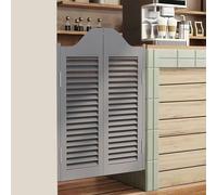 Puertas batientes Dobles para salón, 30/32/36" de Ancho, Puertas de café con Cierre automático, Puerta de Valla de Media Cintura con Lamas, con bisagras y herrajes, Madera de Pino