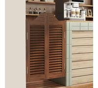 Puertas batientes Dobles para salón, 30/32/36" de Ancho, Puertas de café con Cierre automático, Puerta de Valla de Media Cintura con Lamas, con bisagras y herrajes, Madera de Pino