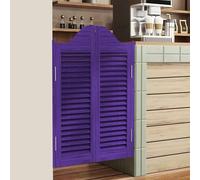 Puertas batientes Dobles para salón, 30/32/36" de Ancho, Puertas de café con Cierre automático, Puerta de Valla de Media Cintura con Lamas, con bisagras y herrajes, Madera de Pino