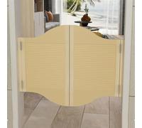 Puertas Batientes For Cafetería, Puerta con Lamas De Madera Maciza Retro Decoración Interiores, Cierre Automático, Mayordomo Salón, Bar, Pub, Bisagras Incluidas(No Paint,95x100cm(WxH))