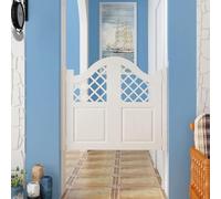 Puertas Batientes For Cafetería, Puerta De Salón Madera Maciza Retro, Partición Entrada Interior Pasillo, Cocina, Bar, Puertas Media Cintura con Bisagras, Cierre Automático(White,85x90cm(WxH))
