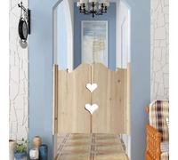Puertas Batientes Interiores For Cafetería, De Madera Maciza En Forma Corazón, Antigrietas, Bar, Salón, con Bisagras Acero Inoxidable Cierre Automático, Abeto Chino, Personalizadas(75x90cm)