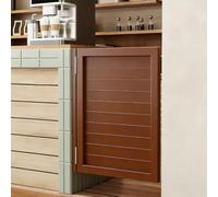 Puertas Batientes para CafeteríAs Puertas Interiores Madera Maciza Media Puerta AccióN Giro 180°Bisagras Acero Inoxidable Adecuadas para Cocinas Escaleras Y Entradas Dormito Brown 40x70cm/15.7x27.6in