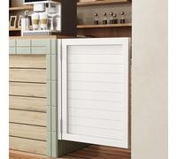 Puertas Batientes para CafeteríAs Puertas Interiores Madera Maciza Media Puerta AccióN Giro 180°Bisagras Acero Inoxidable Adecuadas para Cocinas Escaleras Y Entradas Dormito White 40x70cm/15.7x27.6in